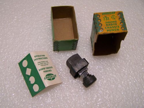 Greenlee No.731 Square 5/8&#034; Radio Chassis Punch Knock Out Tool