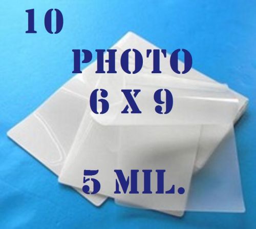 5 Mil  6 x 9  Laminating Laminator Pouches Sheets  Photo  10 PK