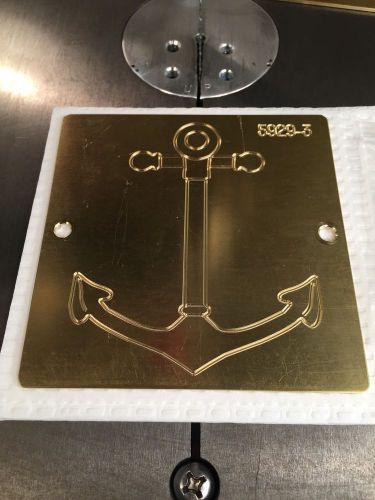Large anchor solid brass engraving plate for new hermes font tray for sale