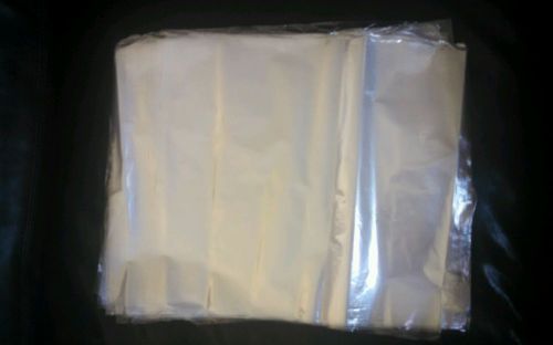 100 Plastic 11 x 12.5 POLY BAGS CLEAR OPEN TOP FLAT