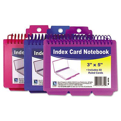 Spiral Bound Index Card Notebook With Tabs 3 Inch X 5 Inch 60 Page 038944487502