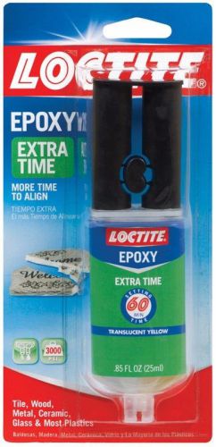 New! .85 oz LOCTITE Epoxy &#034;Extra Time&#034; 2-Part Adhesive Glue Dual Syringe 1405603