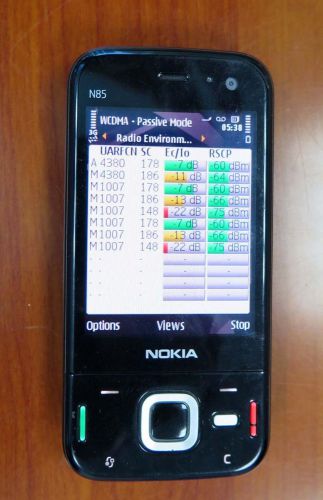 ASCOM Tems Pocket Classic real-time monitoring of mobile network + NOKIA N85