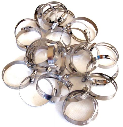 25 goliath industrial stainless steel hose clamps 1-3/4 - 2-1/2&#034; sshc212 44-64mm for sale