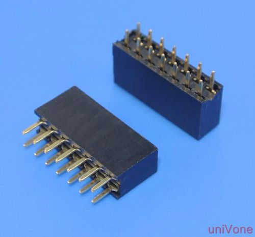 100pcs 2.54mm(.100&#034;) Female pin header 14pin 2x7pin dual row pcb receptacle