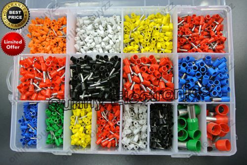 6 value 2120 pcs Wire Copper Crimp Connector Insulated Cord Pin End Terminal