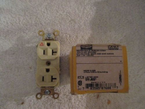 HUBBELL IG5362I (IG 5362 5362I) Receptacle duplex Isolated Ground NEW IN BOX