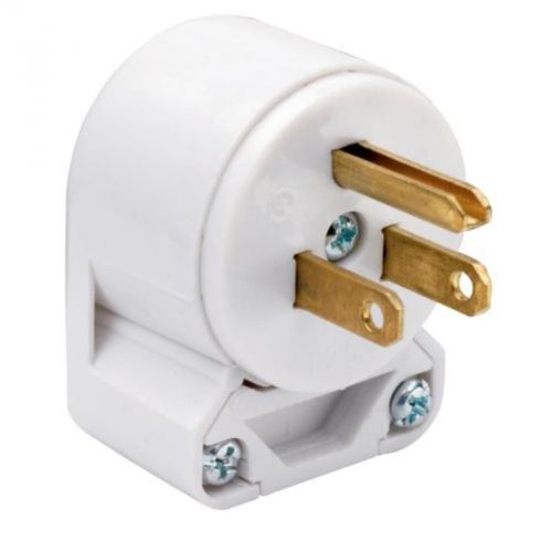 15-amp, commercial grade, heavy duty angle plug, white pass and seymour white for sale