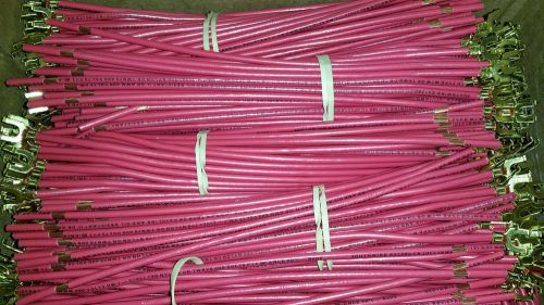 X200 Power Pig Tail Lead Wire 10061 Wire 8&#034; 12AWG Red #10 Fork 5/8&#034; Strip