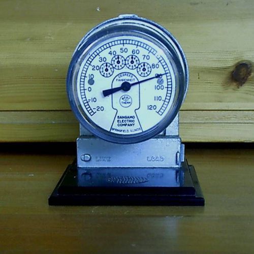 Sangamo Electric Company Promotional Thermometer Neat, Heavy, Working.