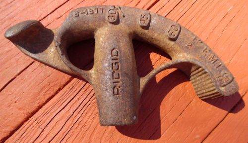 Antique rigid half inch pipe bender conduit 1/2&#034; emt &#034;hickey&#034; b-1677 ridge tool for sale