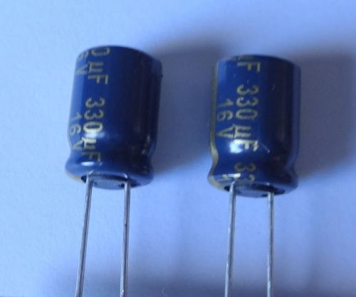 24 pcs, 330uF, 330 uF, 16V, Radial  Electrolytic capacitors. by Panasonic,