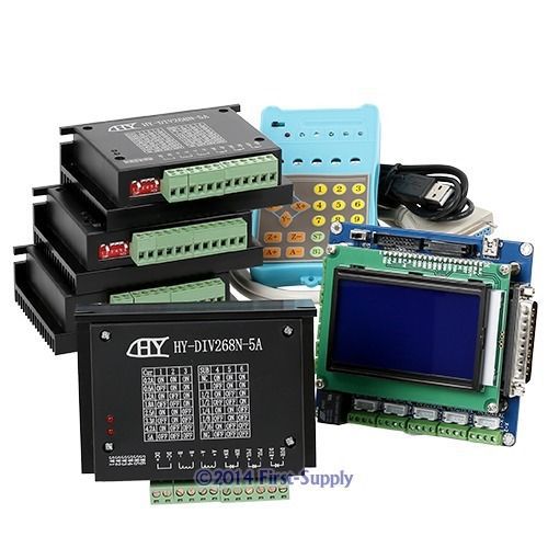 Cnc 4 axis kit 5axis breakout board display&amp;keypad tb6600hg drivers router mill for sale