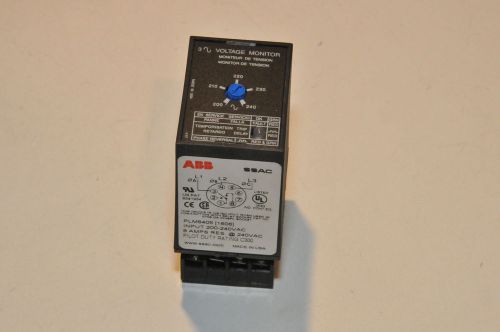 ABB SSAC Voltage Monitor PLM6405 3ph 200/240V AC with base   Warranty!
