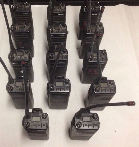 Large lot of 14 UHF Vertex VX-510U Portable Two Way Radios