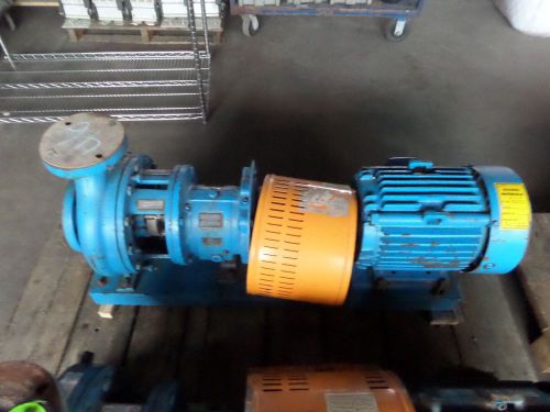 Goulds pumps 3196 centrifugal pump w/ ge 5ks215se208d8 10 hp ac motor #1 for sale