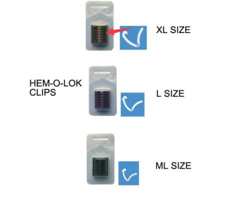 Dental Tool Dentist Hem-O-Lok Clip XL L ML Size Hem-o-lok Ligation System AA