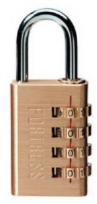 MASTER LOCK CO 1-3/16 Inch Resettable Brass Luggage Lock