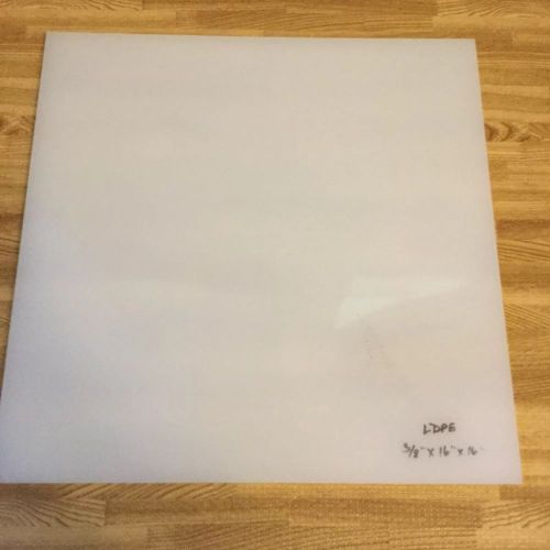 3/8&#034; X 16&#034; X 16&#034; Natural Color LDPE Sheet Polyethylene Plastic