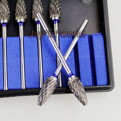 10pcs Tungsten Carbide Steel HP Burs Dental Polisher Plaster Alloy Cutter 2.35mm