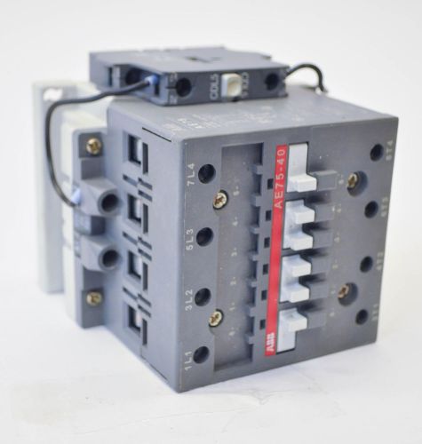 ABB AE75-40 4 Pole 150V Contactor with CDL5-01 Auxiliary Contact