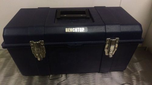 Blue BENCHTOP Toolbox with hole for padlock - 19&#034; L X 8&#034; W X 9&#034; H