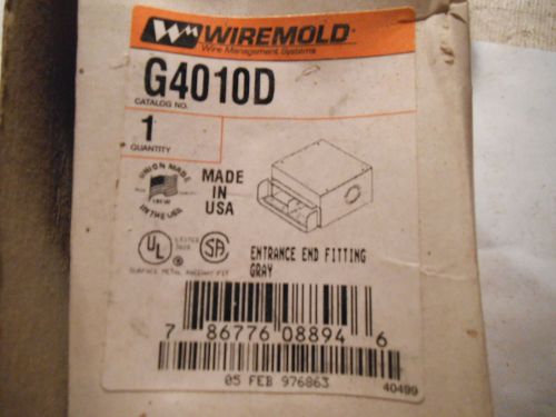 Wiremold Legrand G4010D entrance end fitting GRAY - NEW BUT ORIGINAL BOX DAMAGED