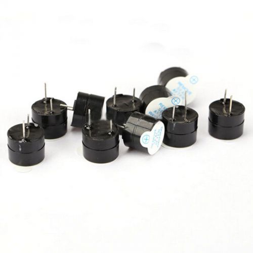 10pcs active buzzer magnetic long continous beep tone alarm ringer 5v 12mm great for sale