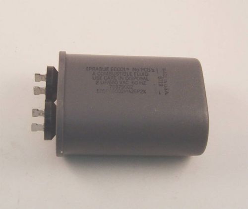 2uf 660vac sprague motor-run capacitor (lot of 2) for sale