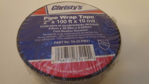 Christys 2&#034; x 100&#039; 10 Mil Pipe Wrap BLACK