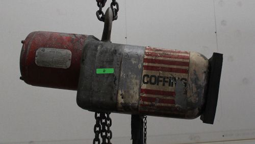 Coffing 1/2 ton electric hoist 1hp runs great free commercial shipping for sale