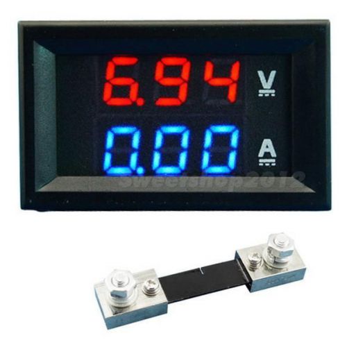 Dual LED DC Digital Display Ammeter Voltmeter LCD Panel Amp Volt 100A 100V SWTG