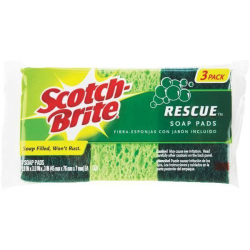 3M 300 Scotch-Brite Rescue Soap Pads-SCOTCH-BRITE RESCUE PAD