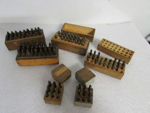 Geo.T Schmidt Letter Stamps-Indiana Number Hand Stamps Punch sets mixed lot