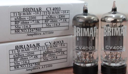 CV4003 12AU7 ECC82 6067 Brimar Tested on Amplitrex 1000 Audio Tube # 1267506&amp;560