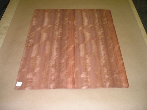 Block Mottled Makore Wood Veneer. 11.5 x 25.5, 11 Sheets.
