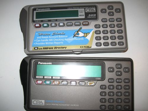 Set of 2 Panasonic Check Printing Accountants KX-RC95/KX-RC105