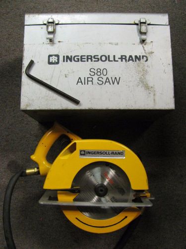 INGERSOLL RAND S80 PNEUMATIC CIRCULAR SAW, 8-1/4&#034; BLADE,4000 RPM @ 90 PSIG ,USED