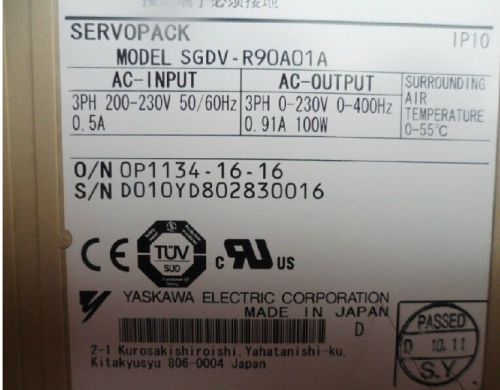 USED Yaskawa SGDV-R90A01A Servo Driver tested