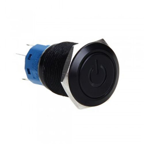 Durable auto 19mm 12v led self-locking power on/off push button switch for sale