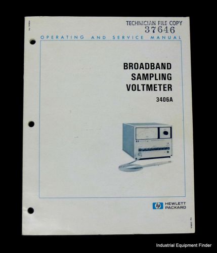 HP Broading Sampling Voltmeter 3406A Operating &amp; Service Manual