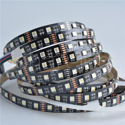 5M 5050 4-in-1 LED RGBW RGB+ Cool White LED Strip light 60LEDS/M Black FPCB 12V
