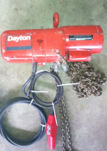 Dayton 2 ton electric chain hoist for sale