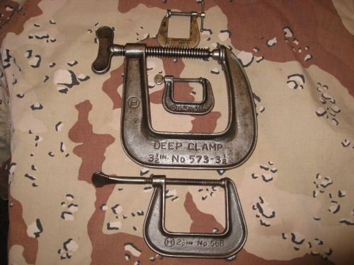 4 Vintage Cincinniati  &#034;C&#034; clamps pre 1927