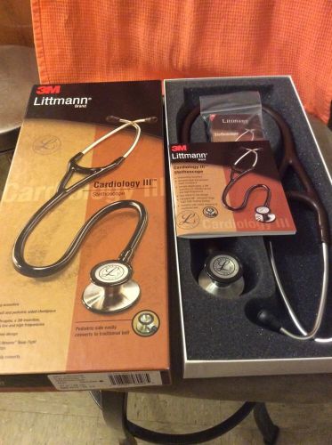 3m littmann cardiology iii  stethoscope chocolate 27 in / 68 cm new for sale