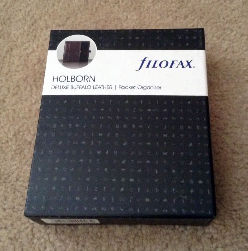 Filofax pocket size holborn black, brand new