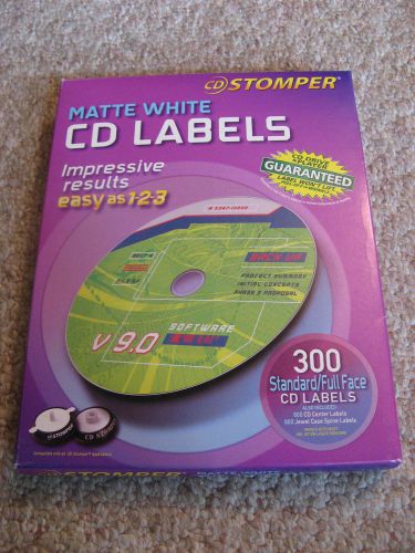 CD Stomper CD/DVD Labels, Matte White, 120 full pages, 240 CD/DVD labels