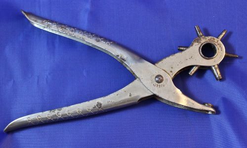 Vintage CS Osborne Leather Punch Hand Tool Heavy Duty Steel Made in England