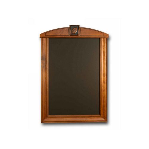 Chalkboard with Football Hand Carved Solid Alder Wood Dark Spice Finish