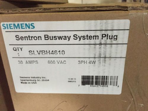 SIEMENS Sentron 30 AMP 600 VOLT BUSWAY system SWITCH BUS PLUG, 3 phase, 4w